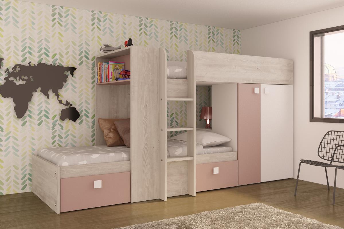 Maxim stapelbed antique pink