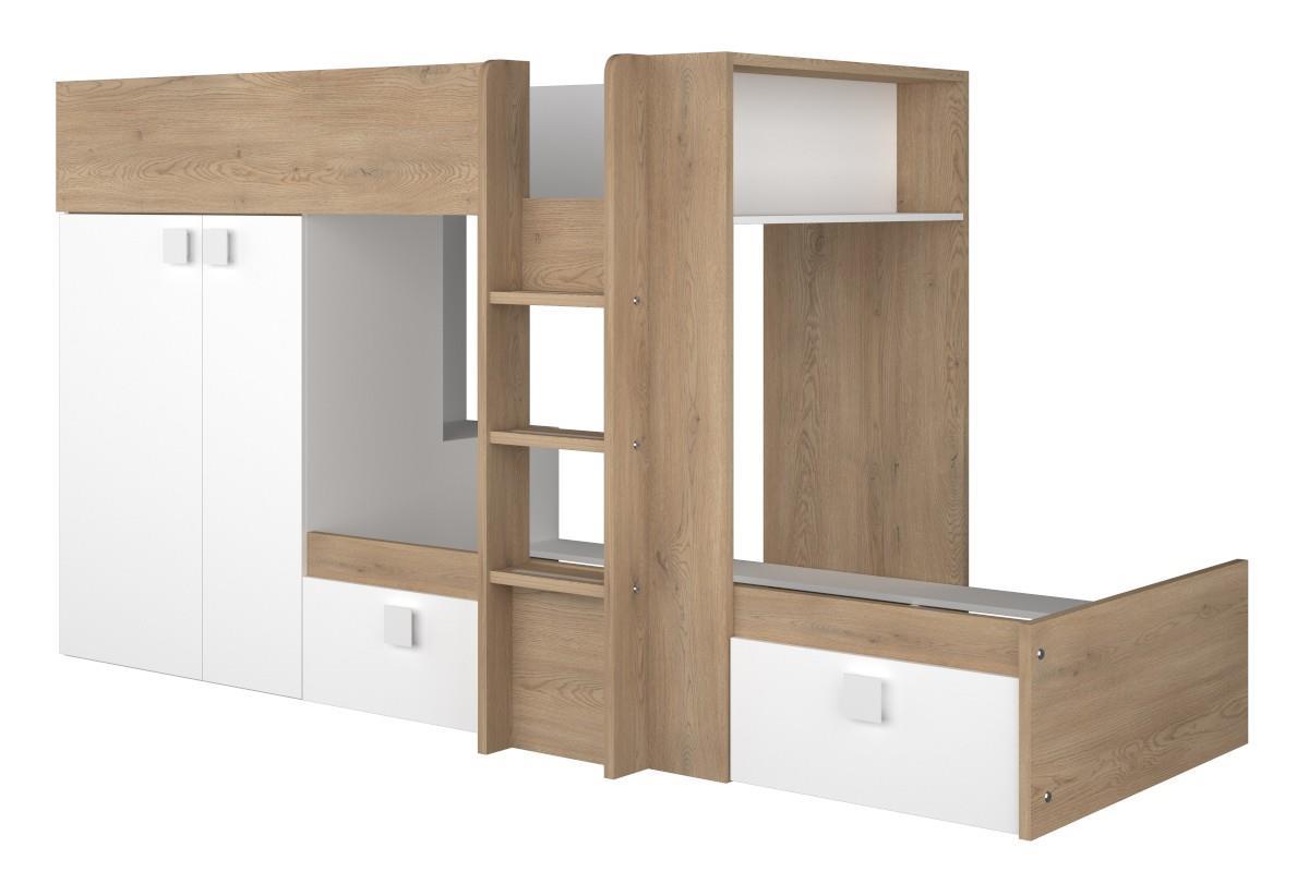 Maxim Stapelbed Eiken-Wit