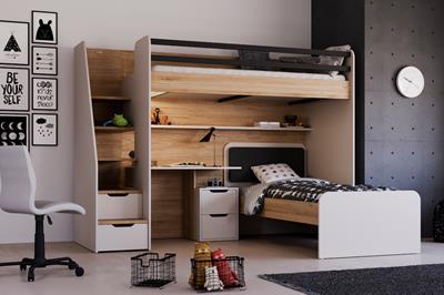 New Options hoekstapelbed met bureau