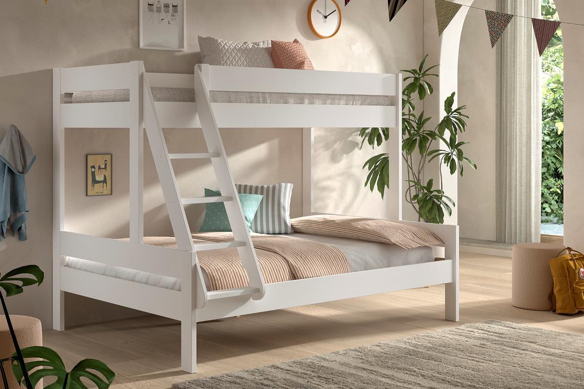 Primo 3-persoons Stapelbed Wit