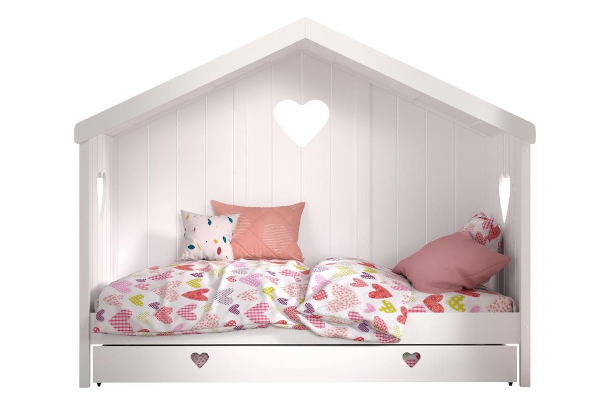 Amori Huisbed met achterwand en bedlade 