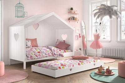 Amori Huisbed met achterwand en bedlade 