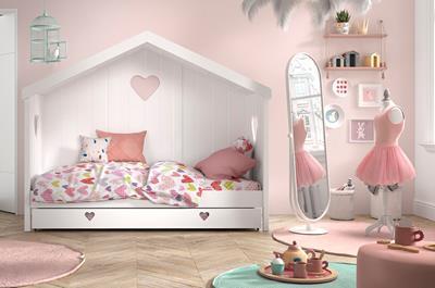 Amori Huisbed met achterwand en bedlade