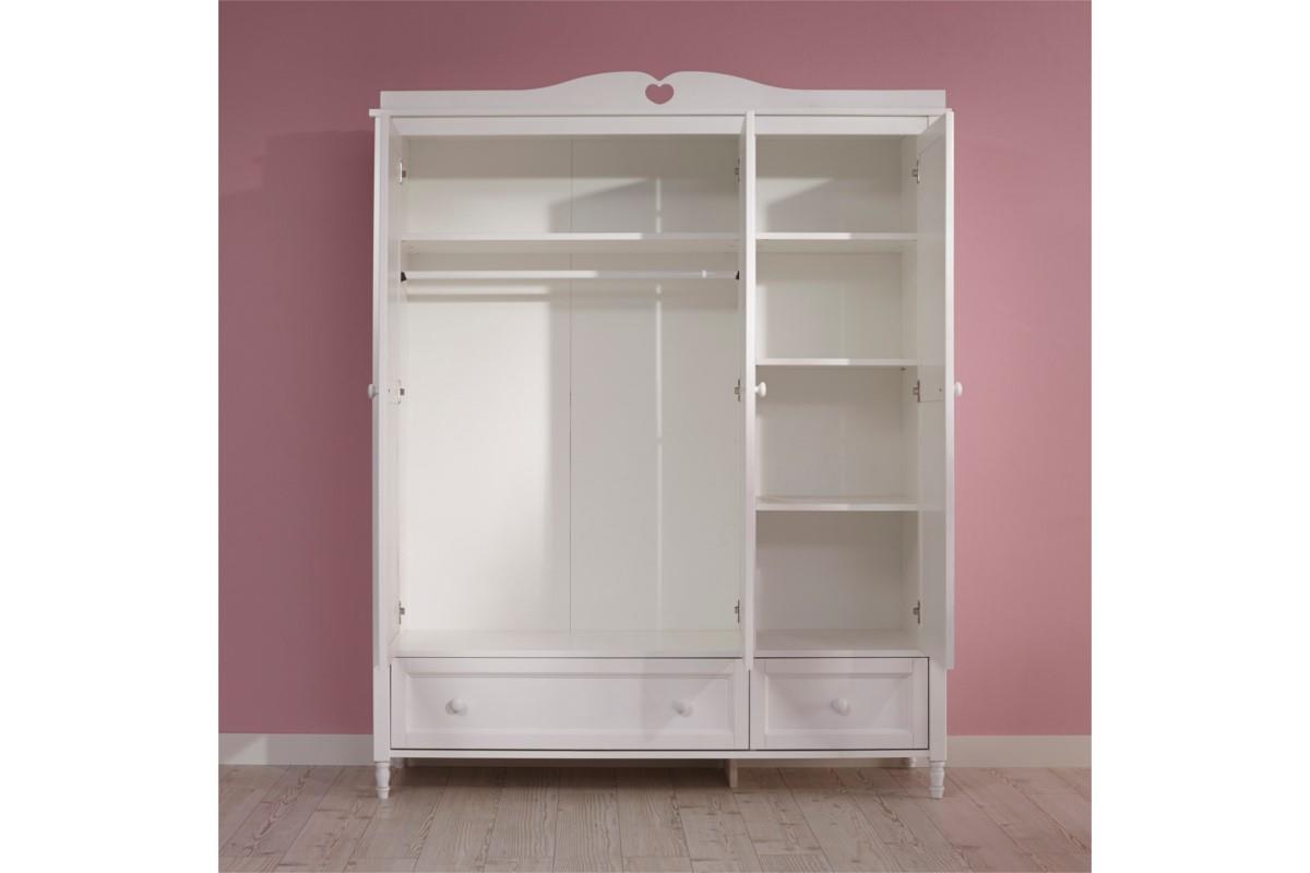 Emma 3-deurs kledingkast open