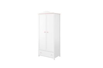 Luna 2-deurs Hang en Legkast Wit-Roze