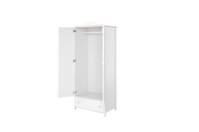 Luna 2-deurs Hangkast Wit/Roze