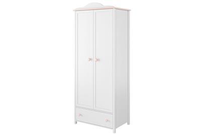 Luna 2-deurs Hangkast Wit-Roze