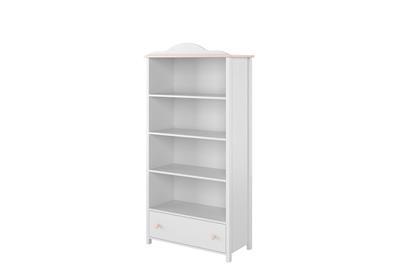 Luna Boekenkast met Lade Wit/Roze