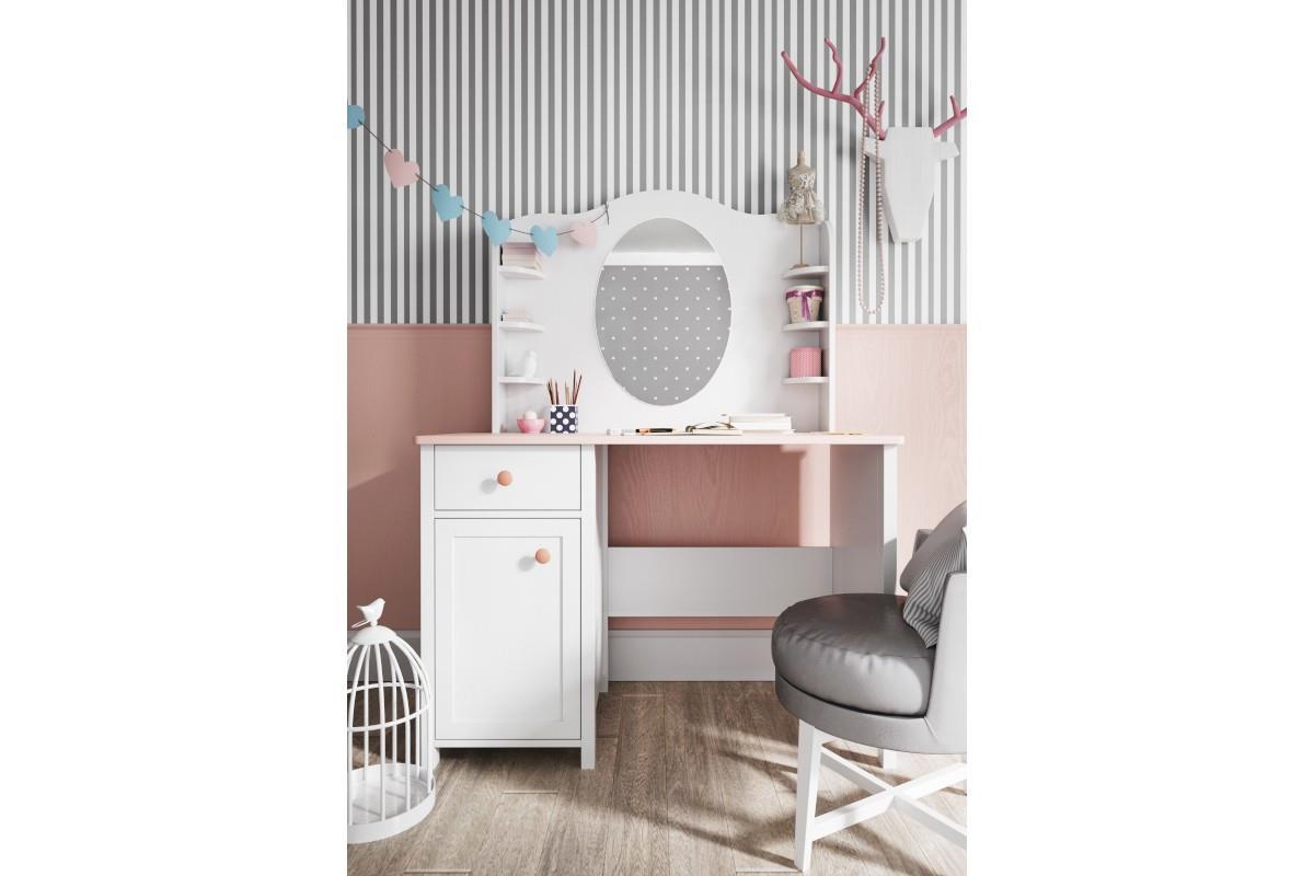Luna Commode Opzet Wit-Roze sfeerfoto