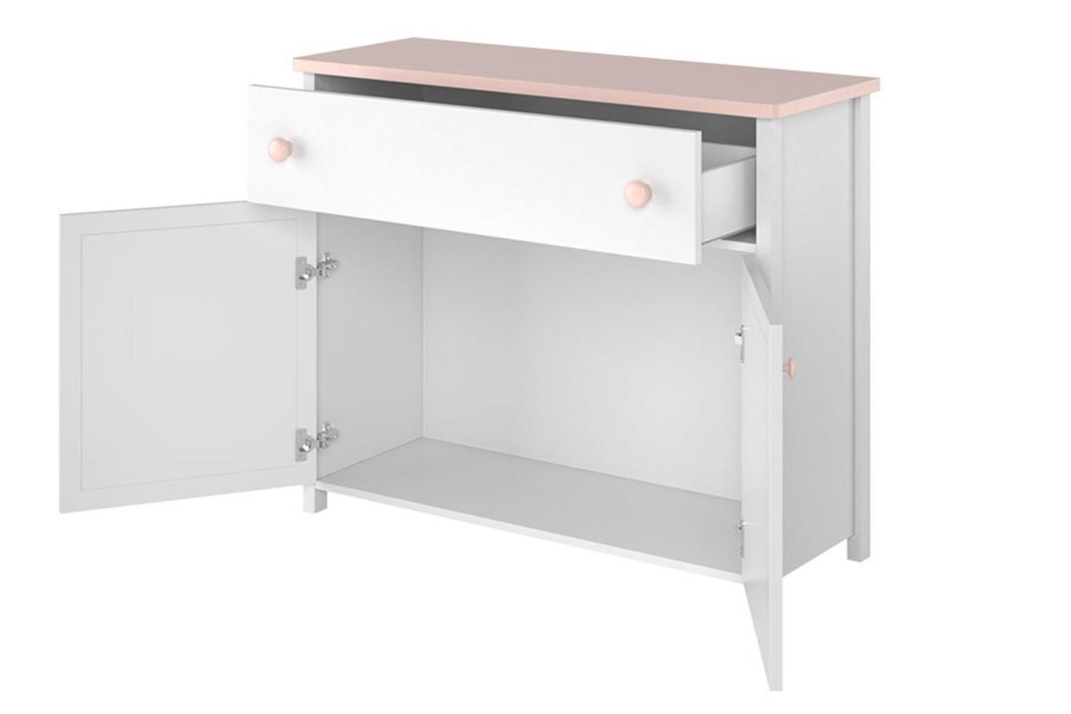 Luna Commode Wit-Roze open