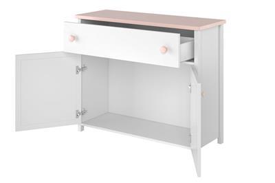 Luna Commode Wit-Roze open