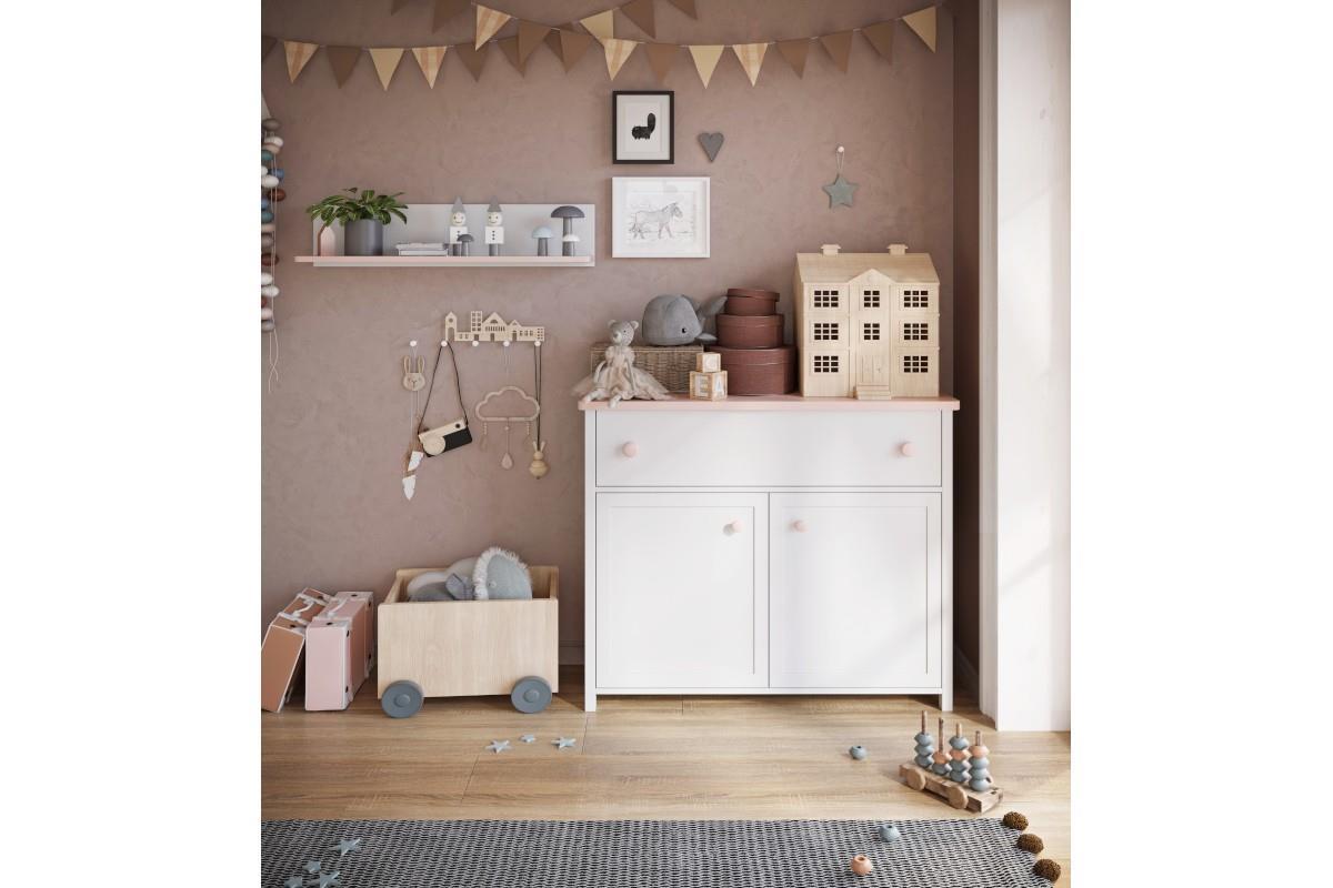Luna Commode Wit-Roze sfeerfoto