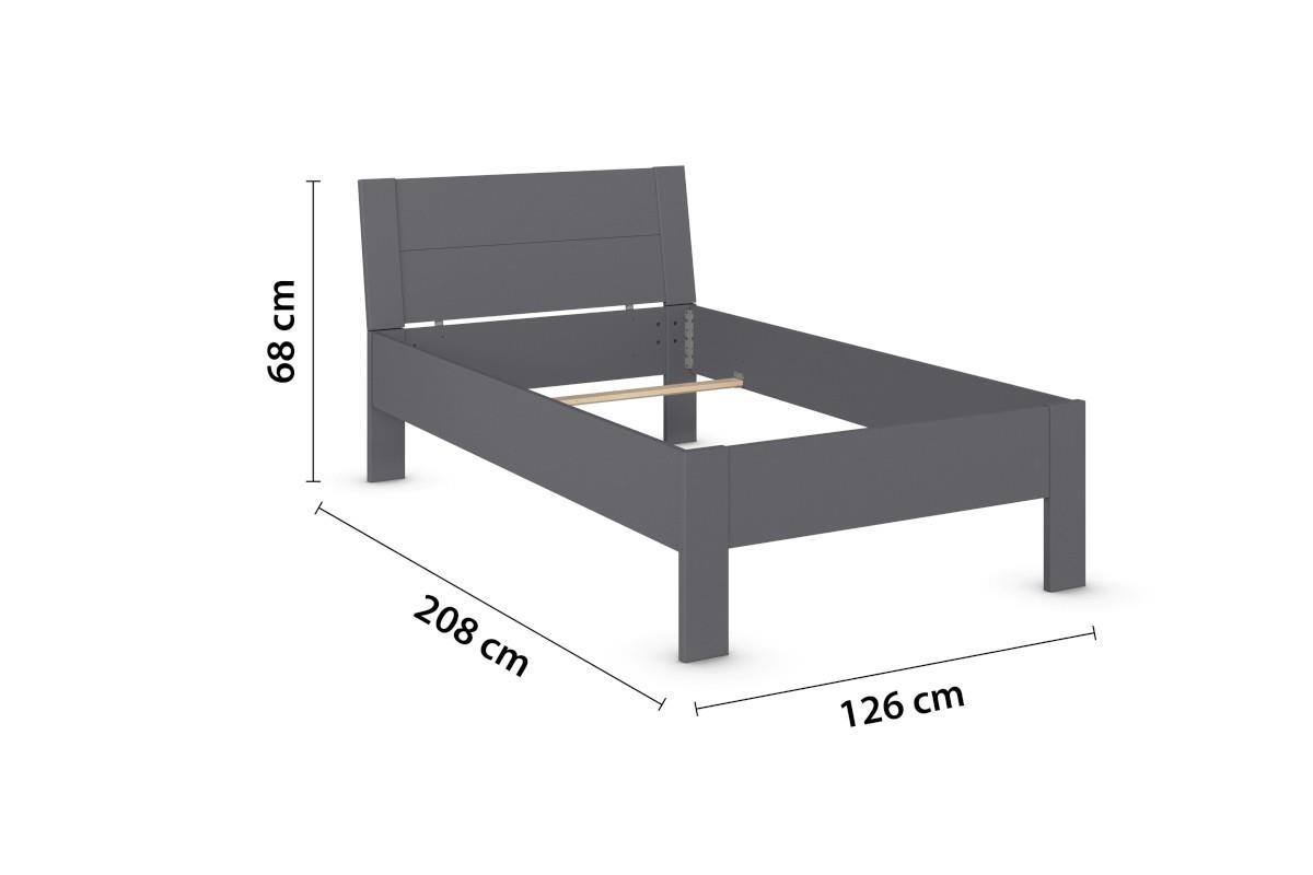 Allrounder Bed 120x200 Antraciet afmetingen