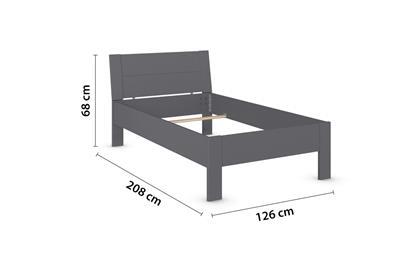 Allrounder Bed 120x200 Antraciet afmetingen