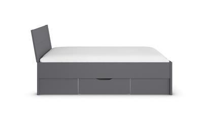 Allrounder Bed 120x200 inclusief Opberglades Antraciet zijaanzicht