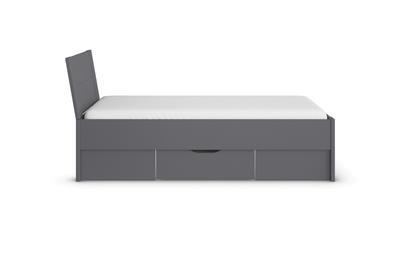 Allrounder Bed 90x200 inclusief Opberglades Antraciet zijaanzicht