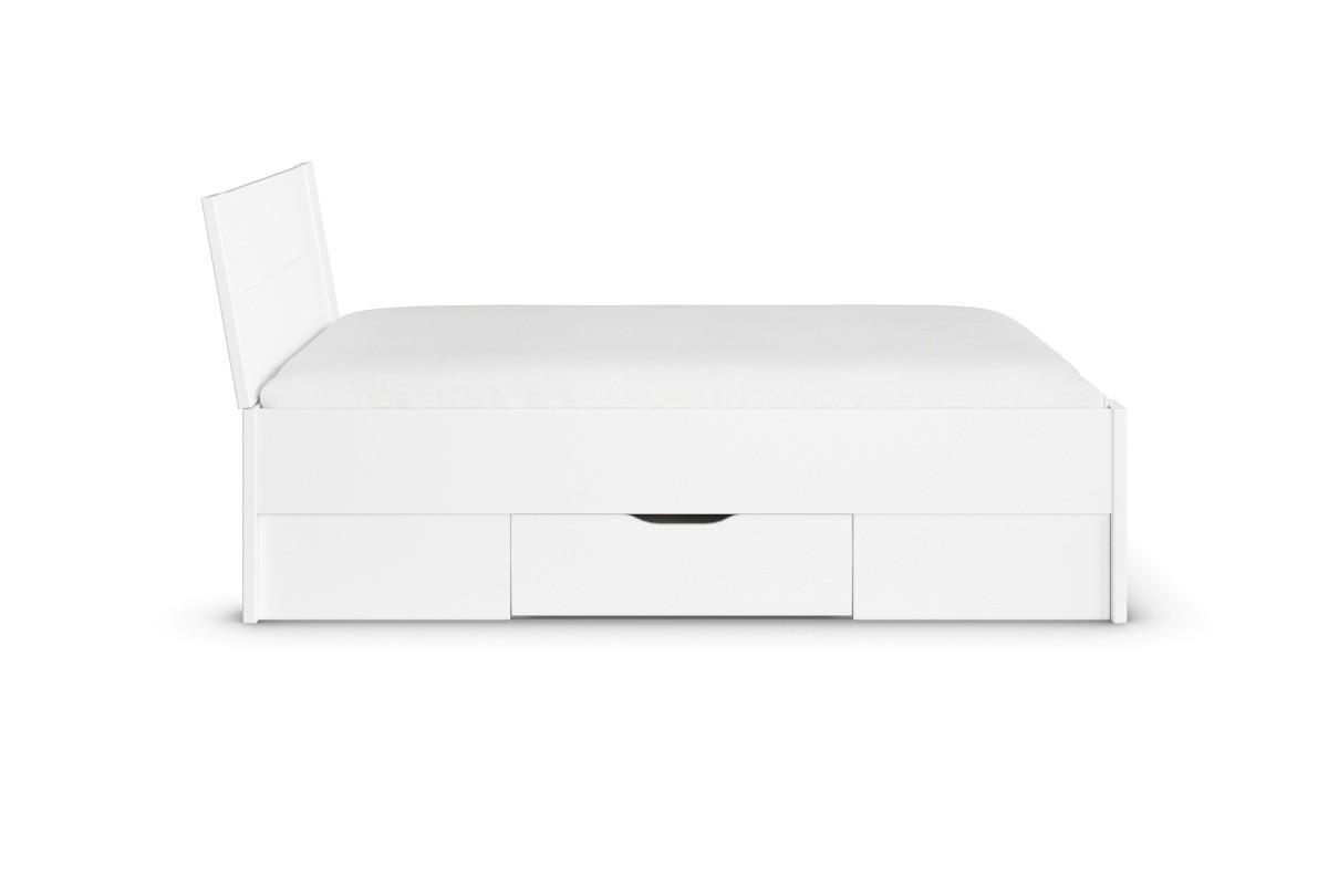 Allrounder Bed 120x200 inclusief Opberglades Wit zijaanzicht