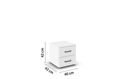 Allrounder Nachtkast Wit afmetingen