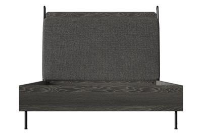 Arwen bed 120/200 zwart eiken vooraanzicht