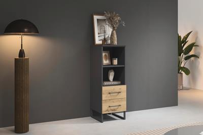 Butte Boekenkast met 2 laden sfeerfoto