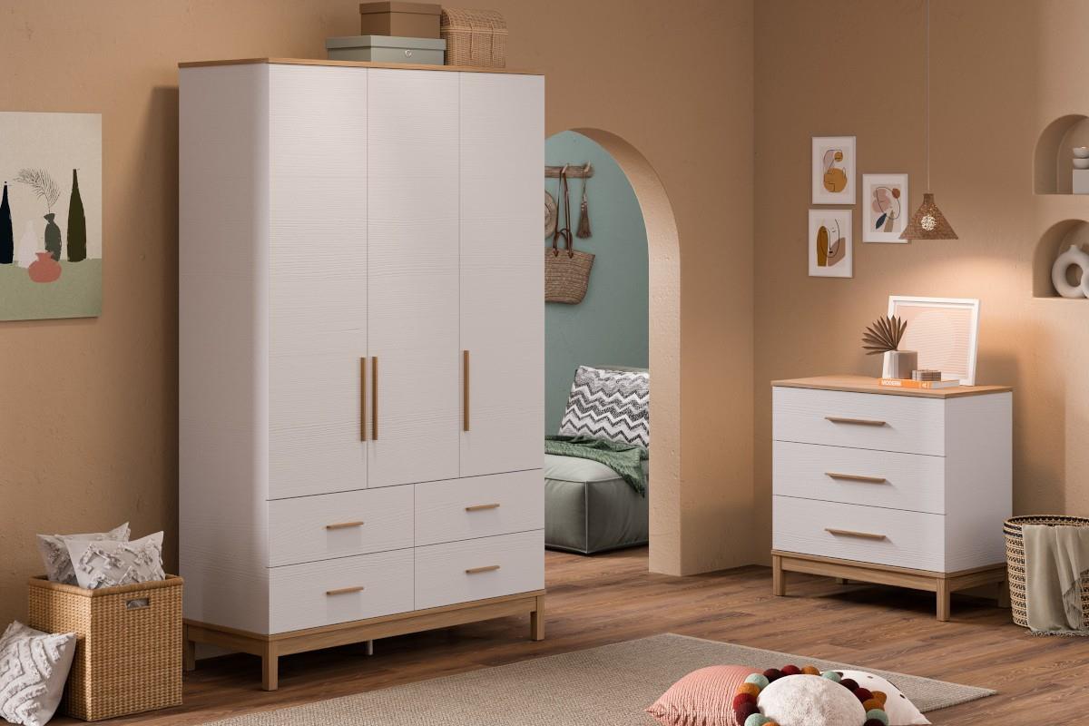 Etto 3-deurs Kledingkast x 4 laden sfeerfoto