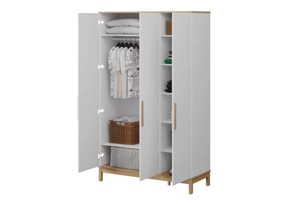 Etto 3-deurs Kledingkast open zijaanzicht