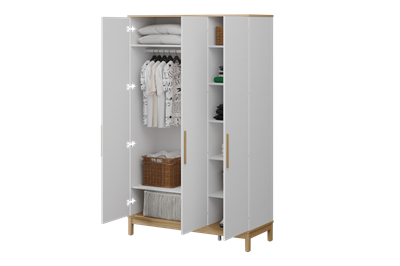 Etto 3-deurs Kledingkast open zijaanzicht