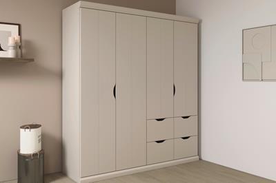 Frieda 4-deurs Kledingkast met lades