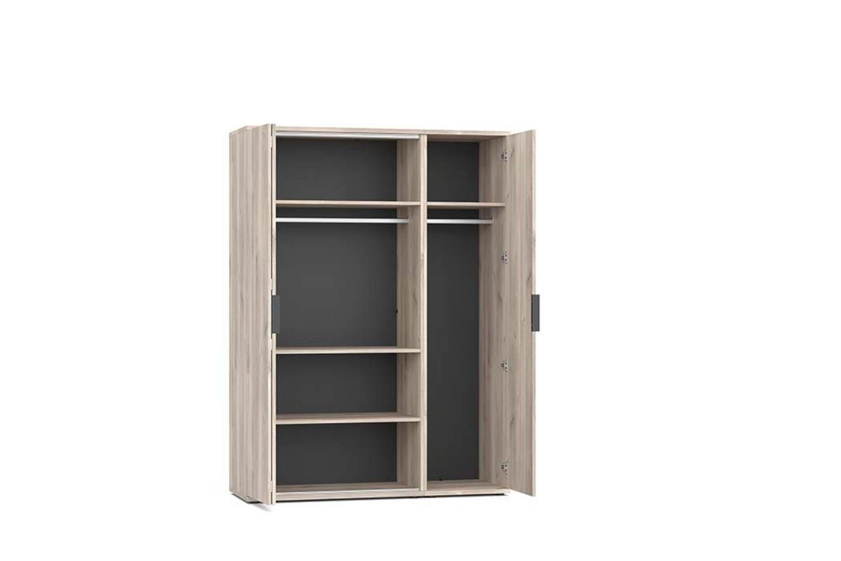 Gloria 3-deurskast Castello Oak met legplanken