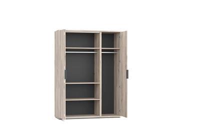 Gloria 3-deurskast Castello Oak met legplanken