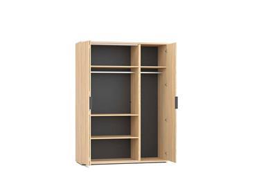 Gloria 3-deurskast Sheffield Acacia open met legplanken