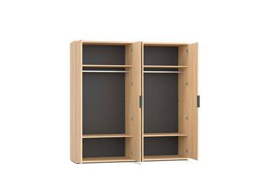 Gloria 4-deurskast Sheffield Acacia open met legplanken