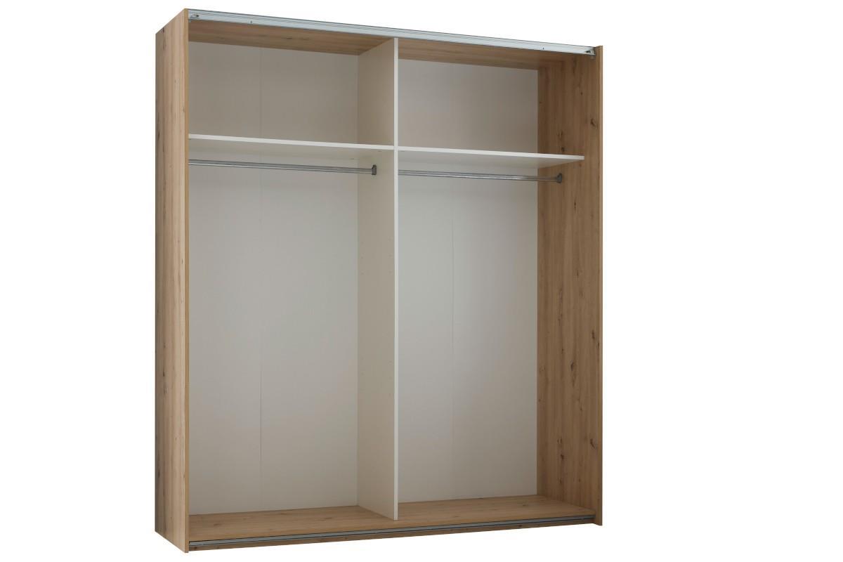 Lio 2-deurs Schuifdeurkast 170 cm Artisan Oak-Graphite indeling