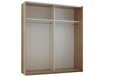 Lio 2-deurs Schuifdeurkast 170 cm Artisan Oak-Graphite indeling