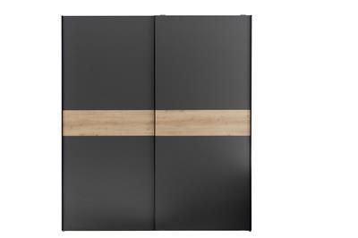 Lio 2-deurs Schuifdeurkast 170 cm Artisan Oak-Graphite vooraanzicht