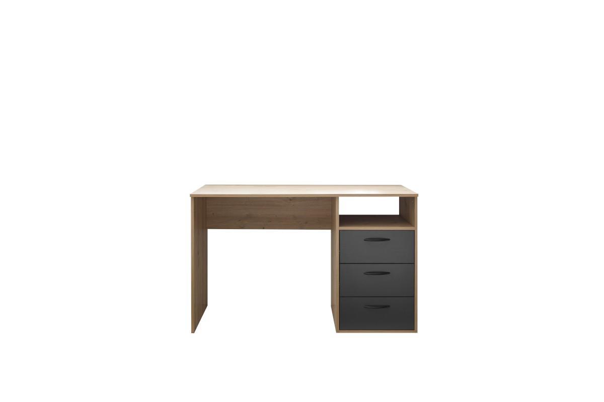 Lio Bureau 120 cm Artisan Oak-Graphite vooraanzicht