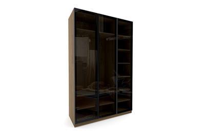 New Legend 3-deurs kast walnoot met glasdeuren