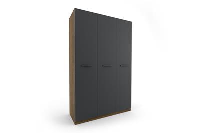 New Legend 3-deurs kast walnoot met grijze deuren