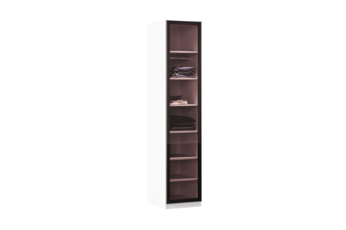 New Legend 1-deurs kast wit met glasdeur