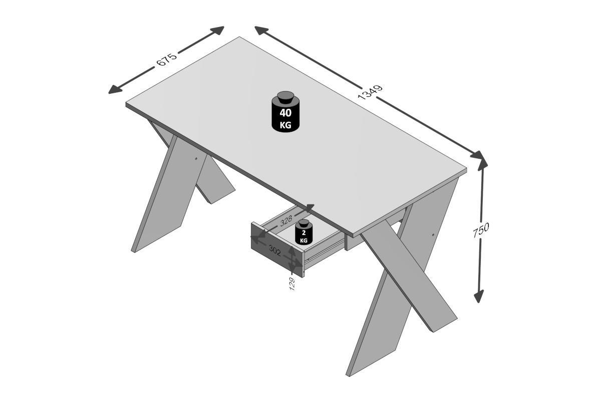 Nona bureautafel afmetingen