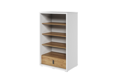 Simi Boekenkast Breed Wit/Eiken