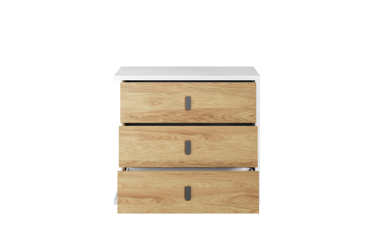 Simi Commode Wit-Eiken vooraanzicht