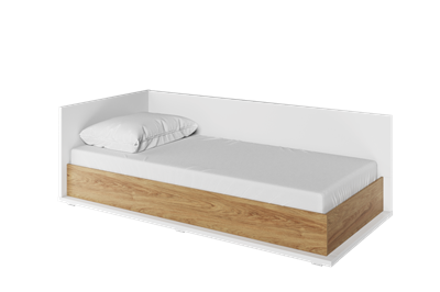 Simi Opbergbed 90/200 Links Wit/Eiken