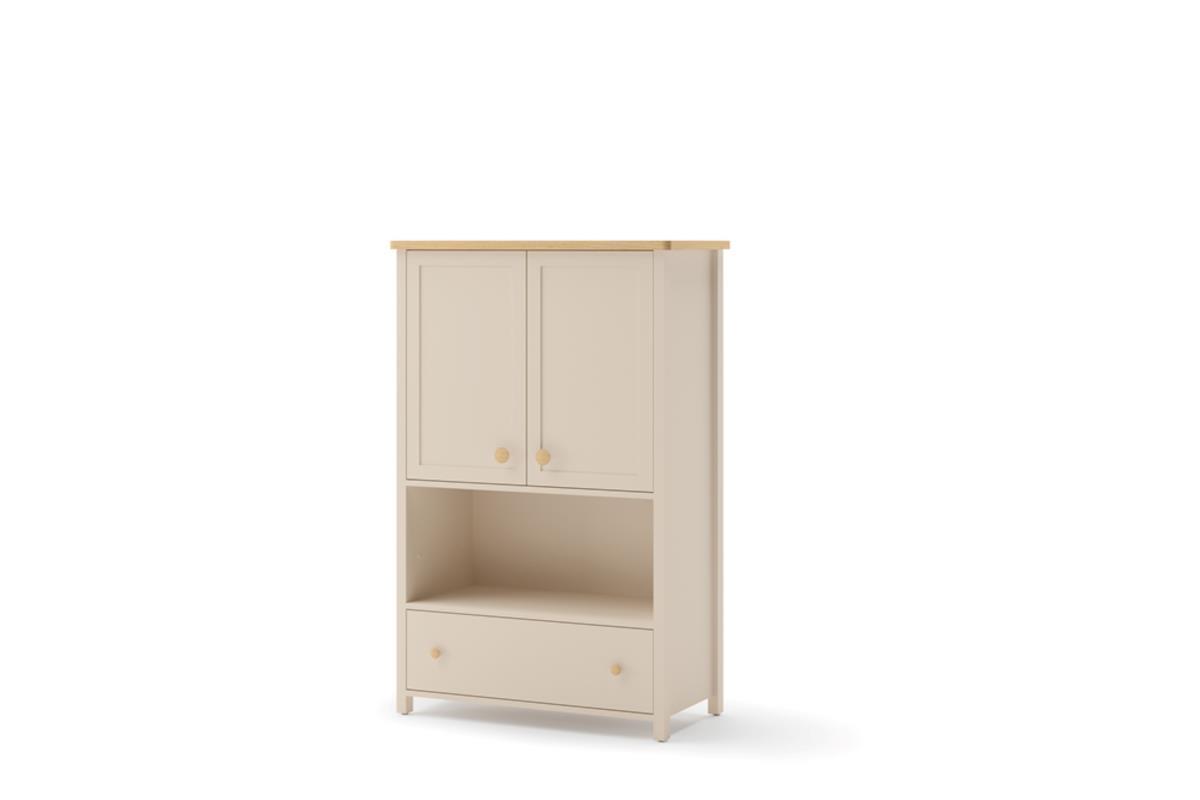Story Boekenkast met Lade en Deuren Cashmere/Eiken