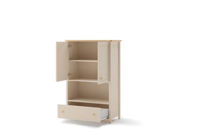 Story Boekenkast met Deuren Cashmere-Eiken open