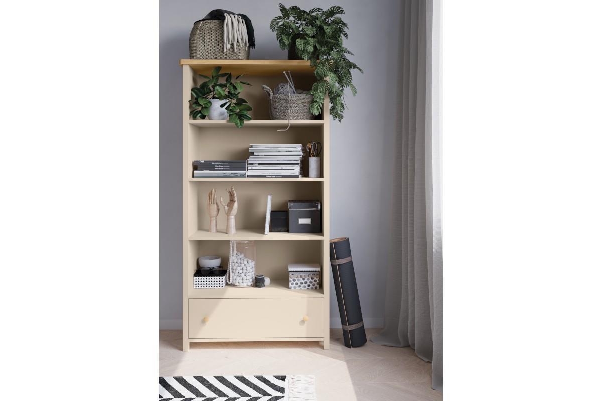 Story Boekenkast met Lade Cashmere-Eiken sfeerfoto