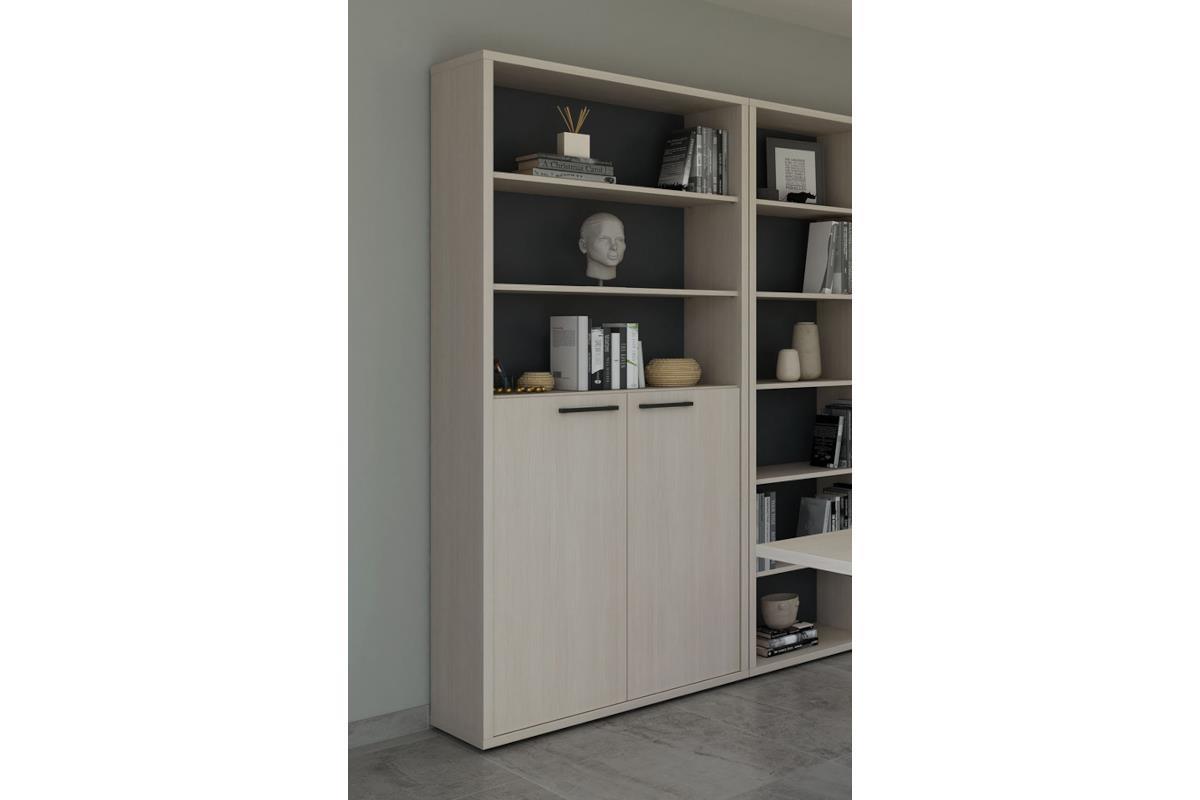 Flexo Boekenkast Hoog 2-deurs / 3 open vakken Bolivarhout