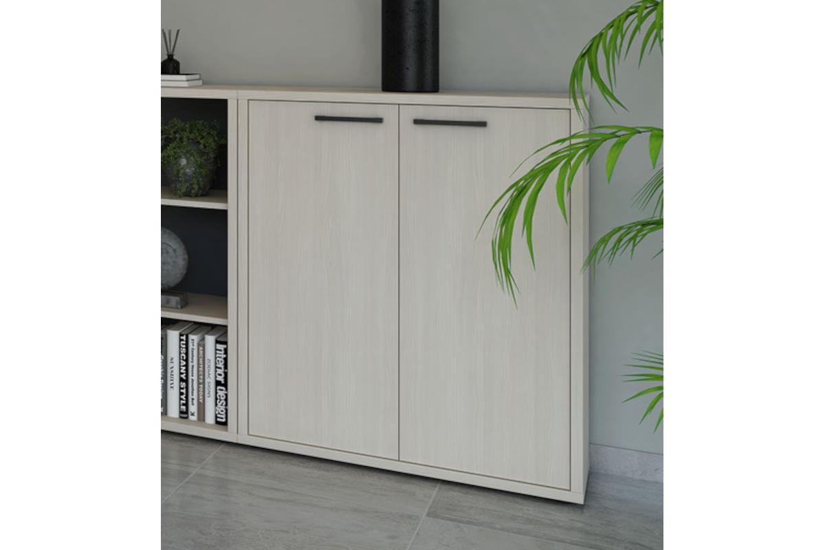 Flexo Boekenkast Laag 2-deurs Bolivarhout