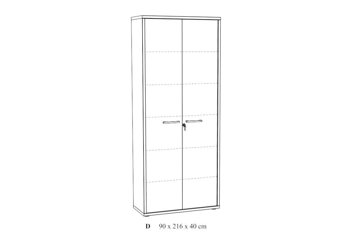Flexo Boekenkast Hoog 2-deurs